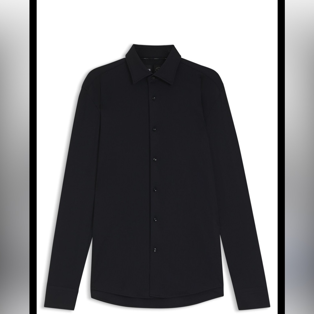 Boss Classic Black / Dark grey light soft flannel Dress Shirt